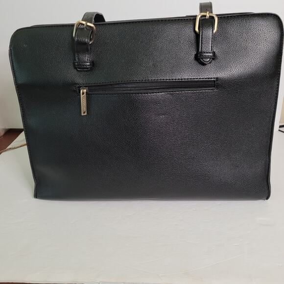 Ecosusi Versatile Vegan Black Leather Tote - Picture 1 of 10
